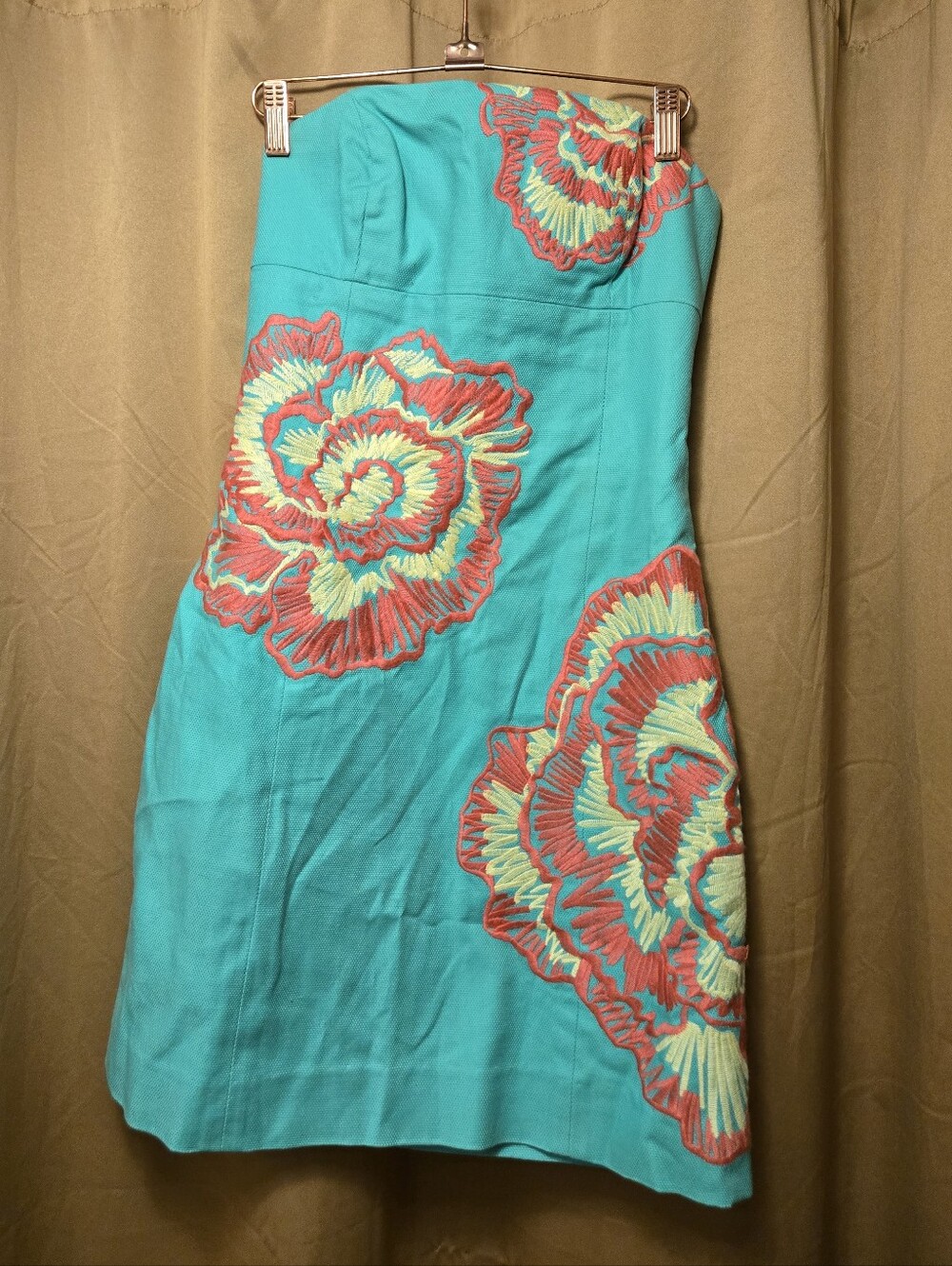 Lilly Pulitzer Strapless Embroidered Bowen Dress Size 2